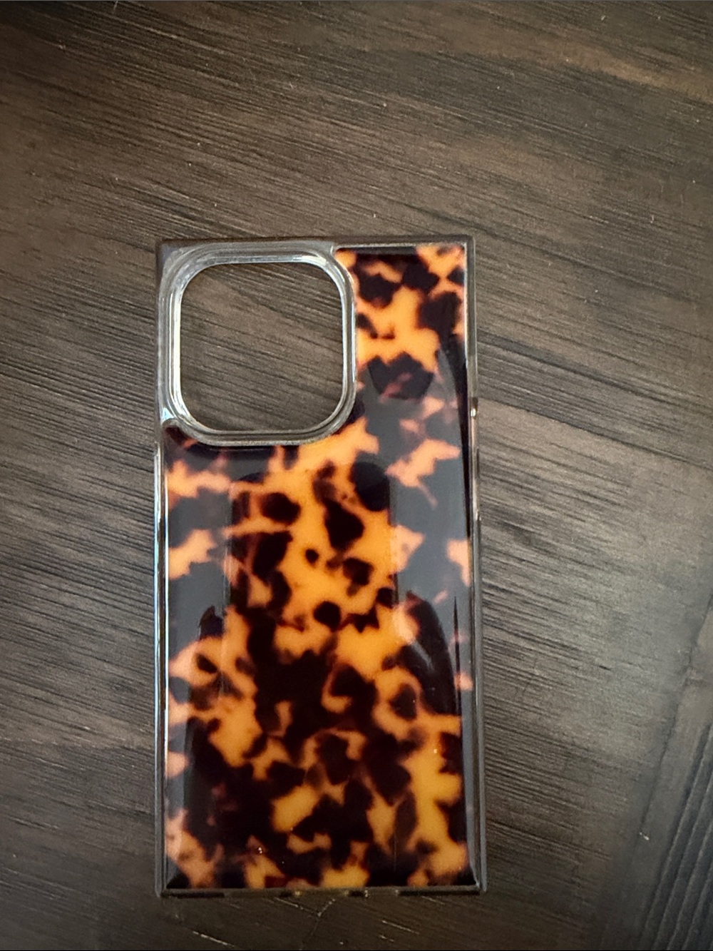 FLAUNT Tortoiseshell iphone 14pro Phone Case - Brown/Black